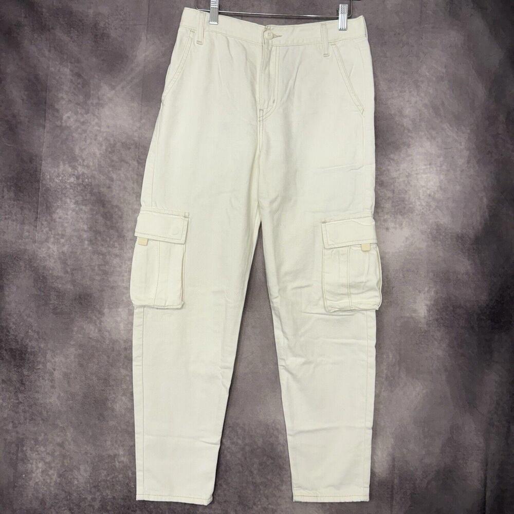 Levi's Premium Cargo Pants Women Size 25x28‎ Loose Relaxed Leg